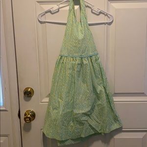 Blue and green flowers dress